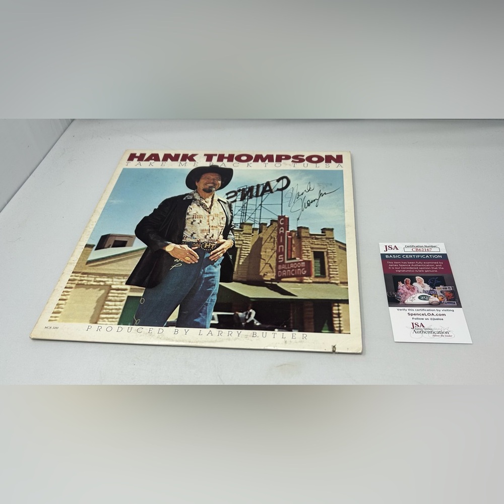 Hank Thompson signed Take Me Back To Tulsa‎ Album JSA COA